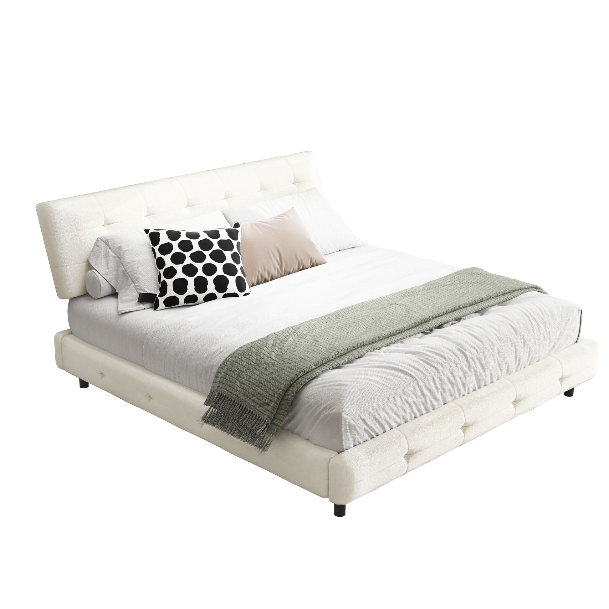 Tufted Headboard With Extra-Large Ultra-Soft Cloud Pillow Design - The Sleep Loft - Online Mattress Showroom NYC