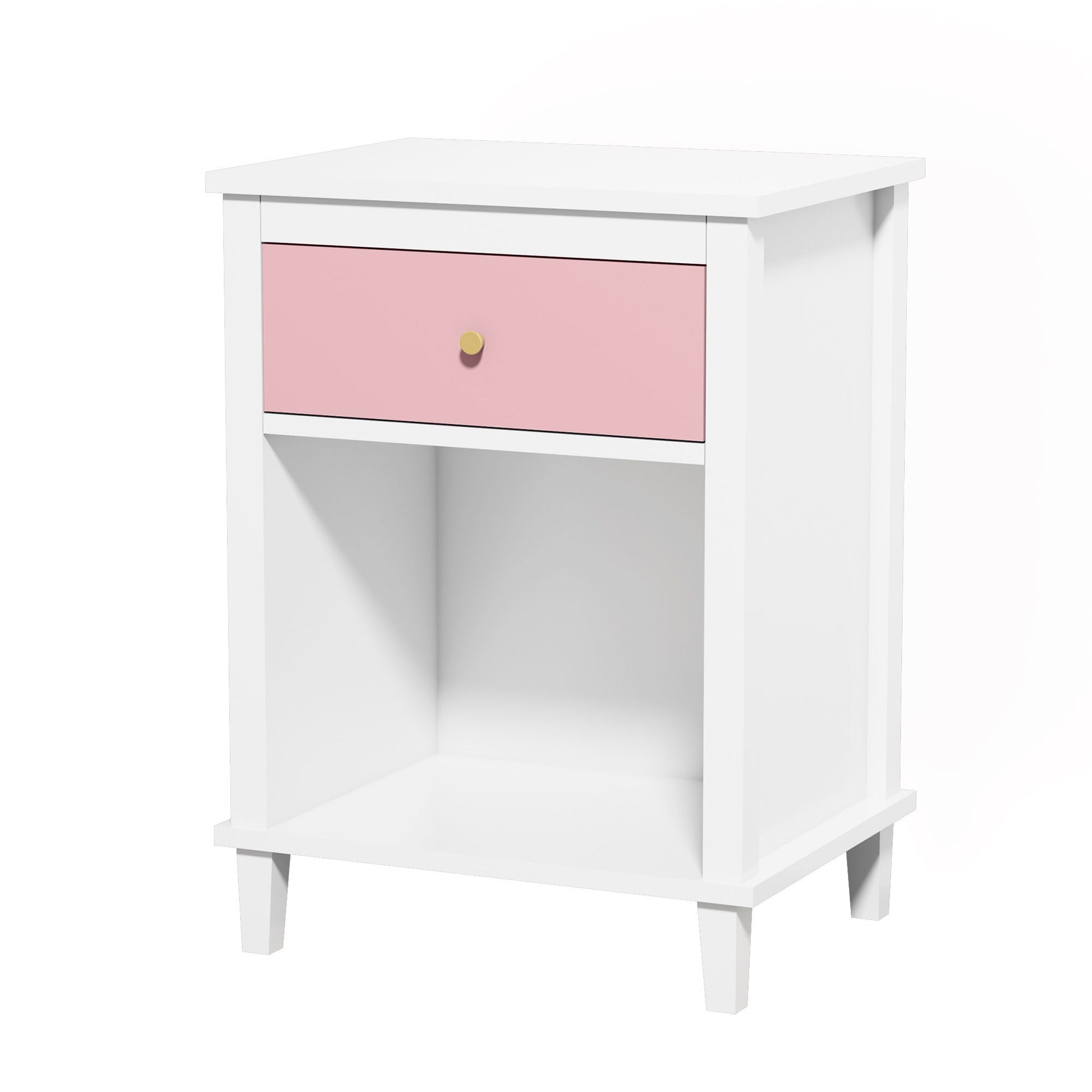 Nightstand With 1 Drawer 1 Shelf - The Sleep Loft - Online Mattress Showroom NYC