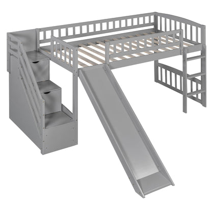 Loft Stairway Bed With 2 Drawers, Convertible Ladder And Slide - The Sleep Loft - Online Mattress Showroom NYC