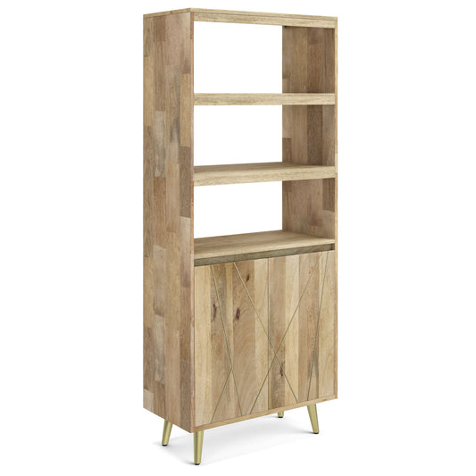 Jager - Bookshelf With Doors - Natural - The Sleep Loft - Online Mattress Showroom NYC
