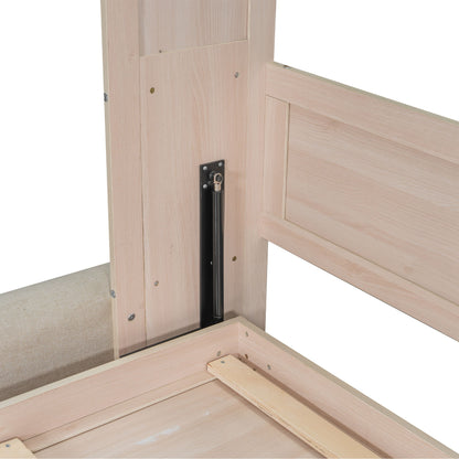 Queen Size Murphy Bed With Sofa And LED - Beige - The Sleep Loft - Online Mattress Showroom NYC