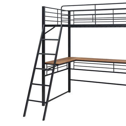 Loft Bed & 3 Layers Of Shelves And L-Shaped Desk - The Sleep Loft - Online Mattress Showroom NYC