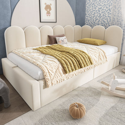 Upholstered Daybed With Metal Slatted Base - The Sleep Loft - Online Mattress Showroom NYC