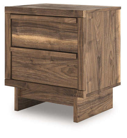 Chirason - Two Drawer Night Stand - Brown - The Sleep Loft - Online Mattress Showroom NYC