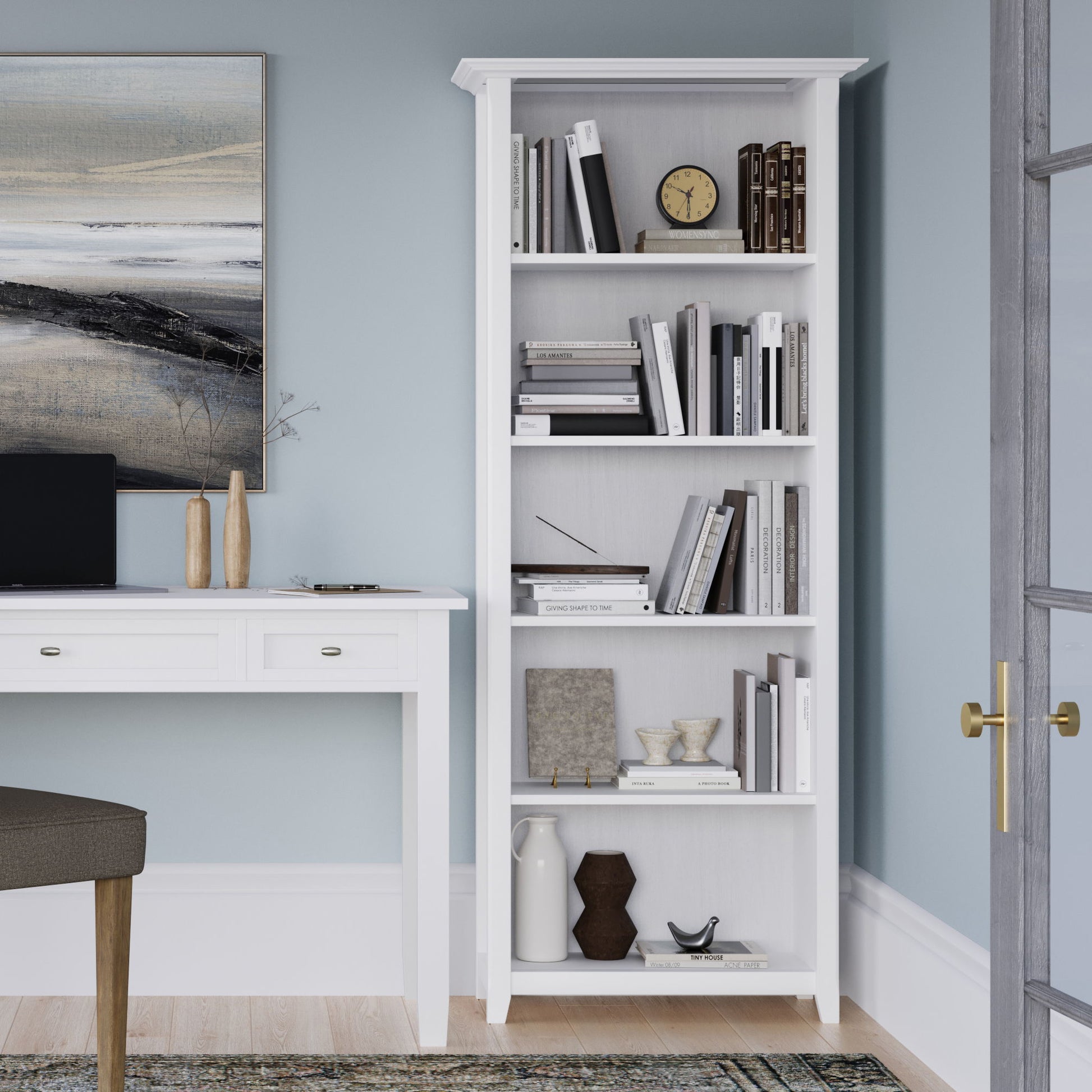 Acadian - 5 Shelf Bookcase, Handcrafted - The Sleep Loft - Online Mattress Showroom NYC