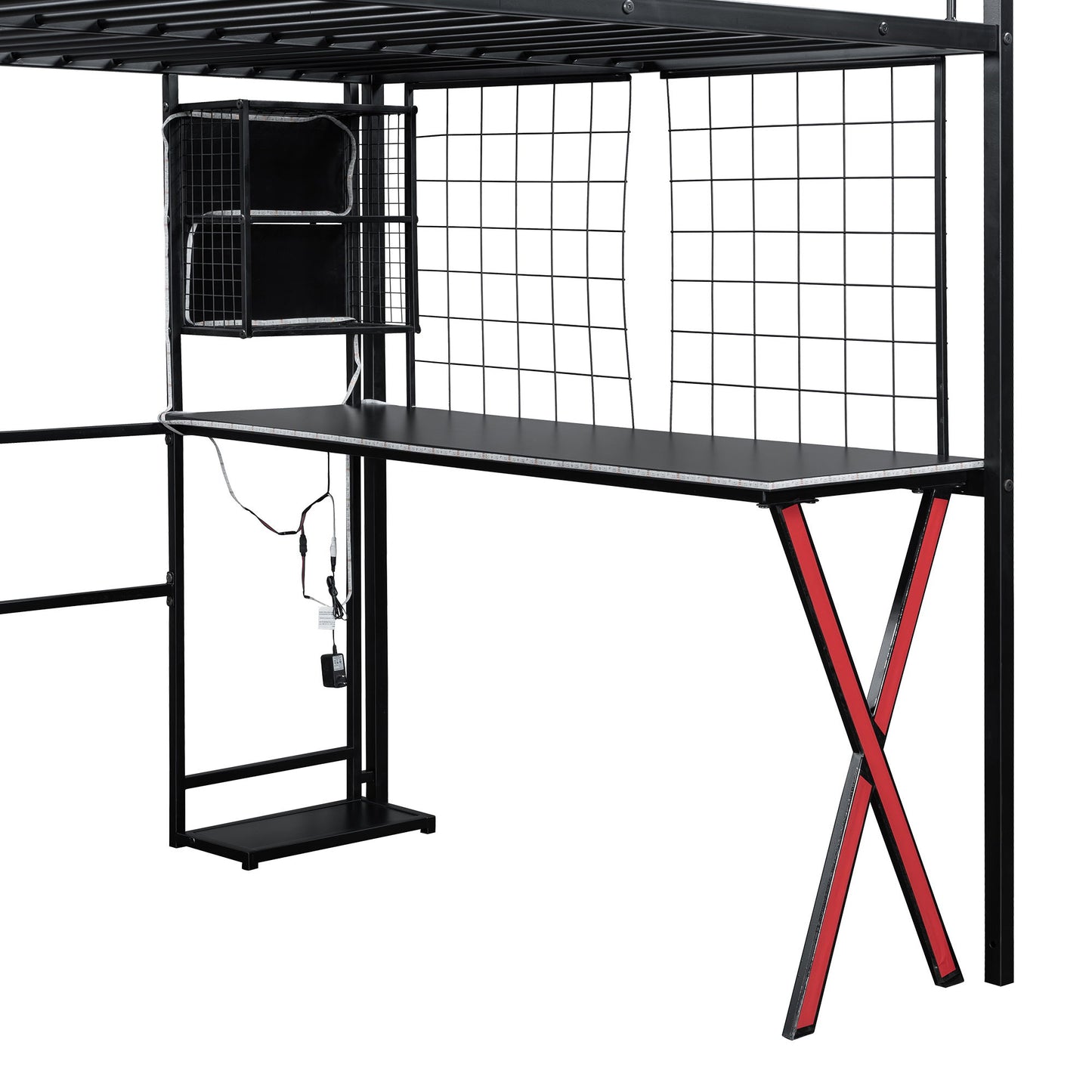 Loft Bed With Built In Work Station, Wardrobe, Storage Staircase And LED - The Sleep Loft - Online Mattress Showroom NYC
