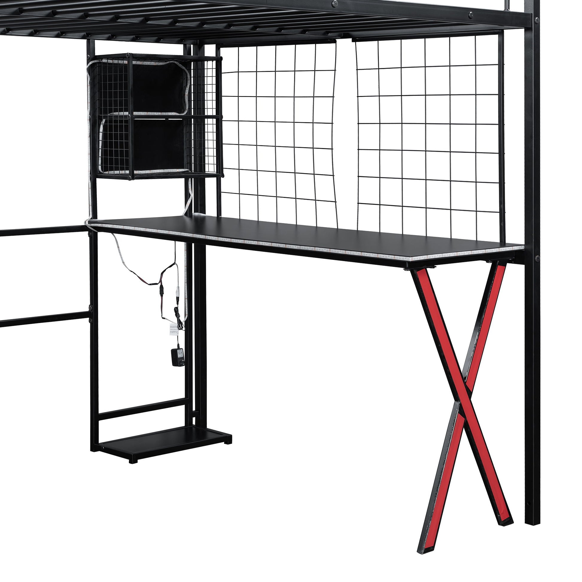 Loft Bed With Built In Work Station, Wardrobe, Storage Staircase And LED - The Sleep Loft - Online Mattress Showroom NYC