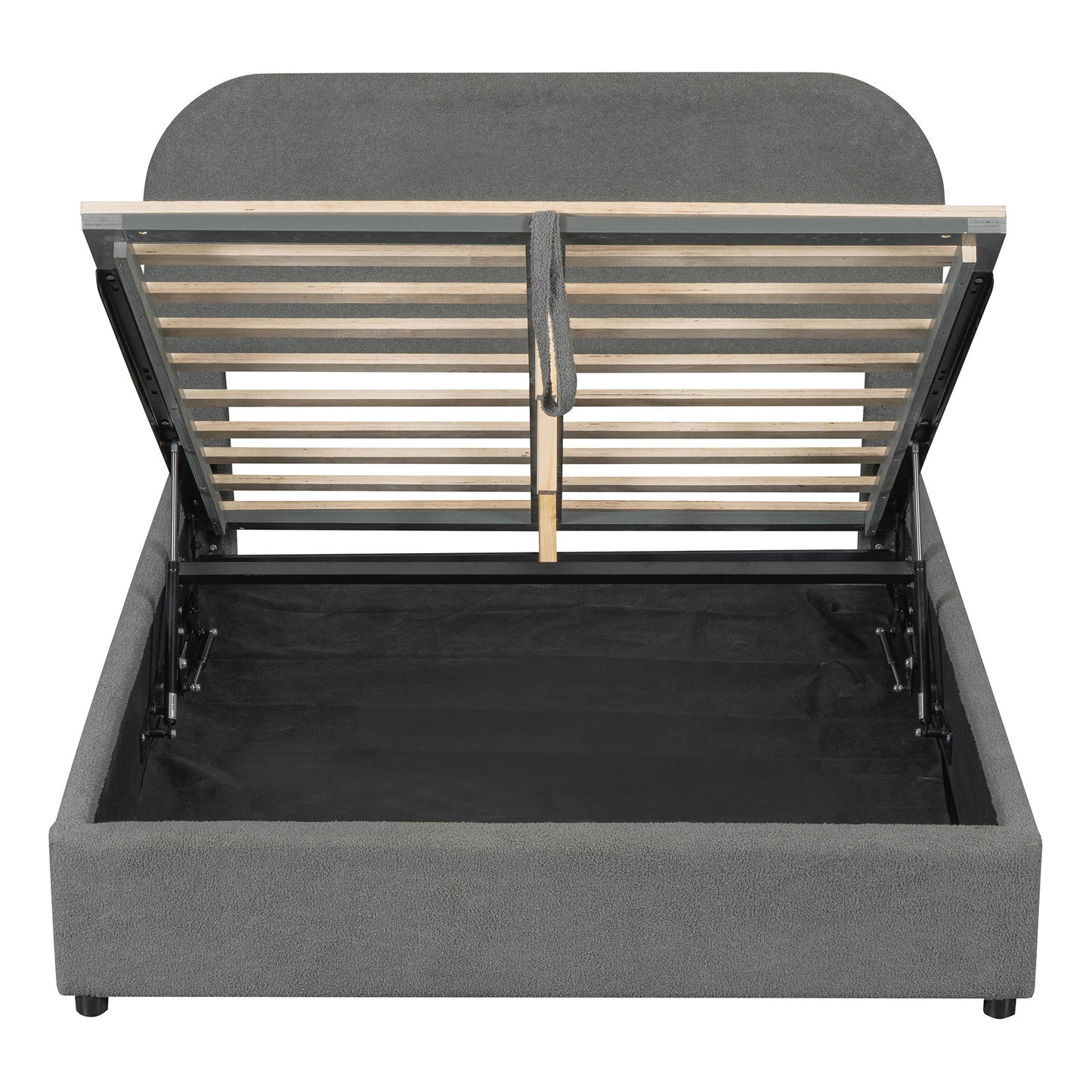 Upholstered Platform Bed With Hydraulic Storage System - The Sleep Loft - Online Mattress Showroom NYC