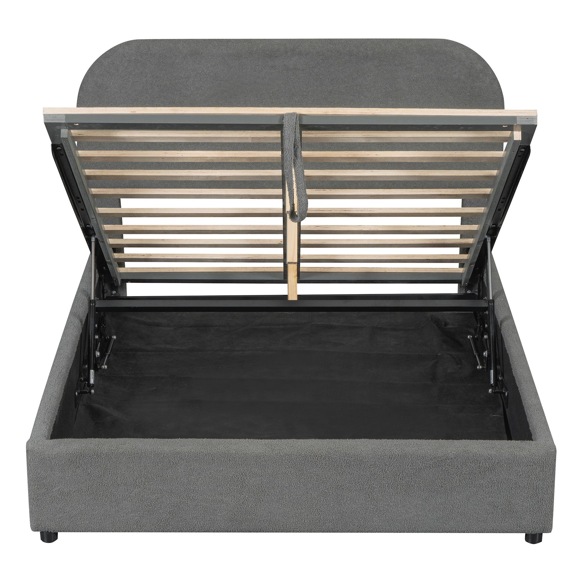 Upholstered Platform Bed With Hydraulic Storage System - The Sleep Loft - Online Mattress Showroom NYC