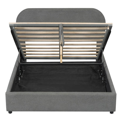 Upholstered Platform Bed With Hydraulic Storage System - The Sleep Loft - Online Mattress Showroom NYC