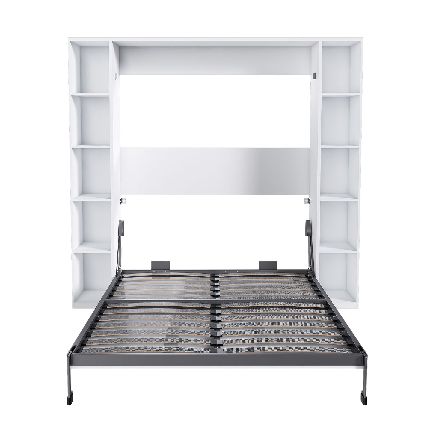 Queen Murphy Bed With Storage Cabinet - White - The Sleep Loft - Online Mattress Showroom NYC