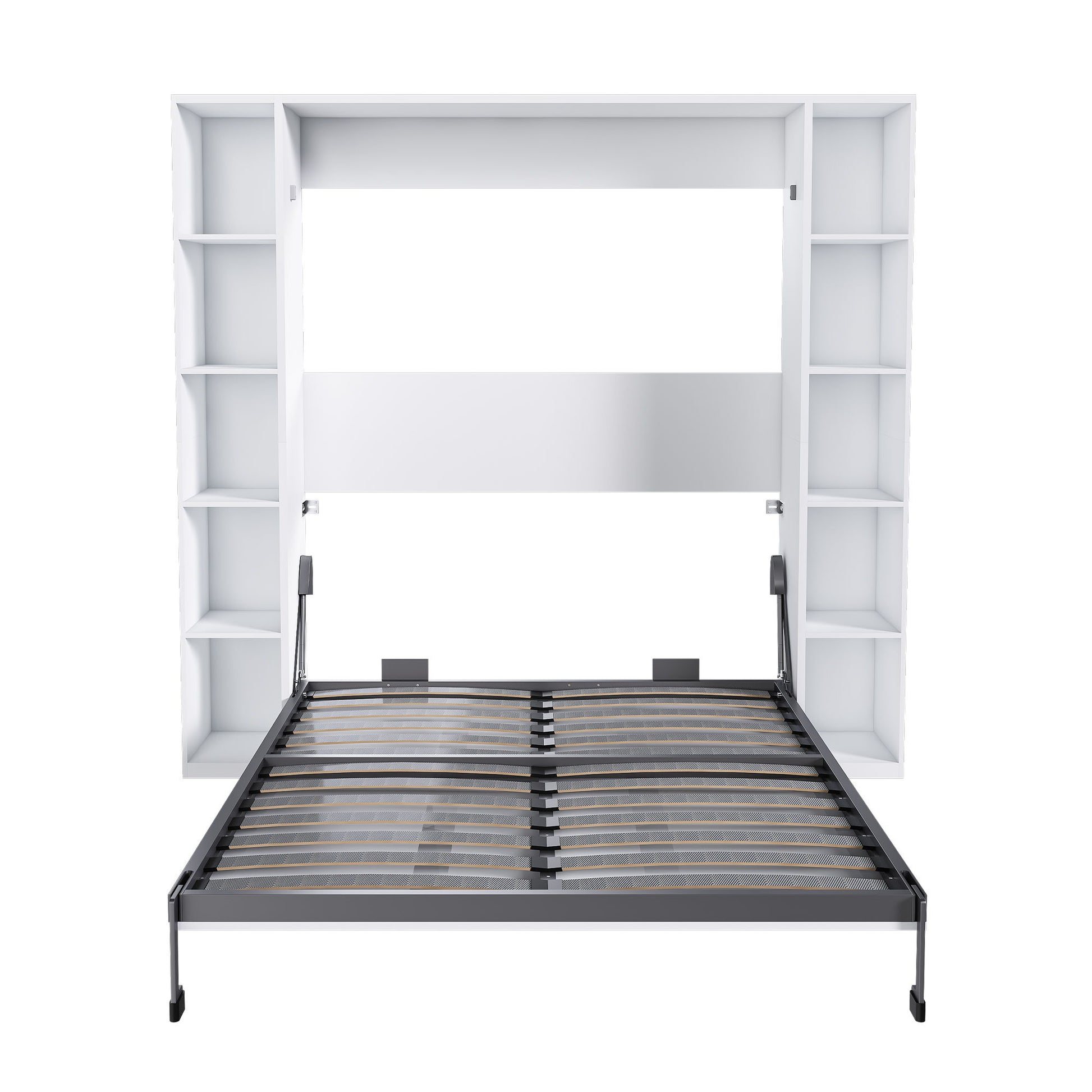 Queen Murphy Bed With Storage Cabinet - White - The Sleep Loft - Online Mattress Showroom NYC