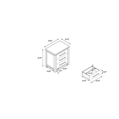 Avery - Nightstand With Top Spacious Drawers, Block Feet - Beige - The Sleep Loft - Online Mattress Showroom NYC