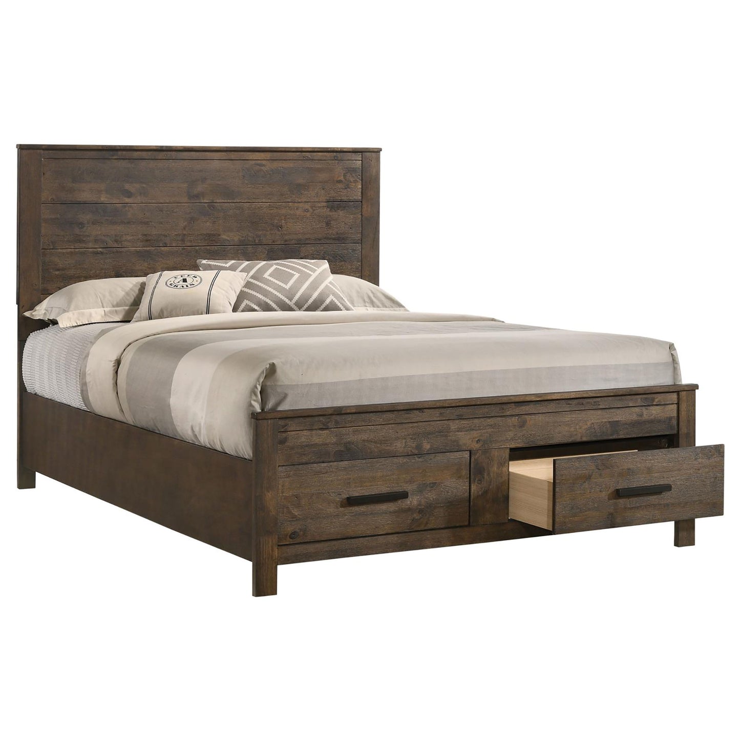 Queen Storage Bed With Platform Design And Drawer Storage - Brown - The Sleep Loft - Online Mattress Showroom NYC
