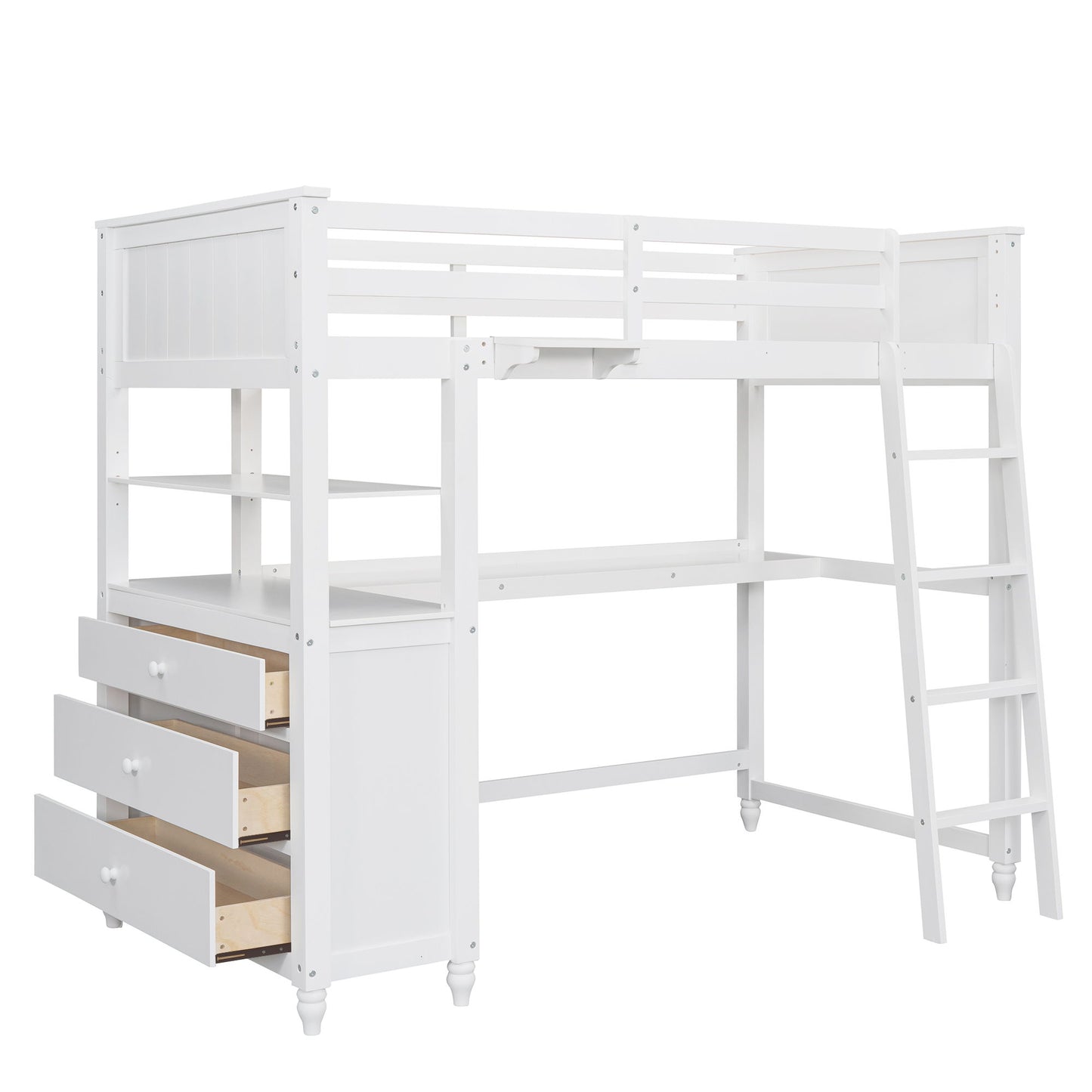 Loft Bed With Drawers With Desk And Shelves - The Sleep Loft - Online Mattress Showroom NYC
