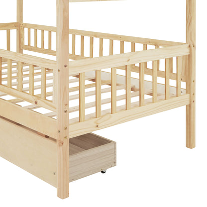 House Bed With 2 Drawers - The Sleep Loft - Online Mattress Showroom NYC