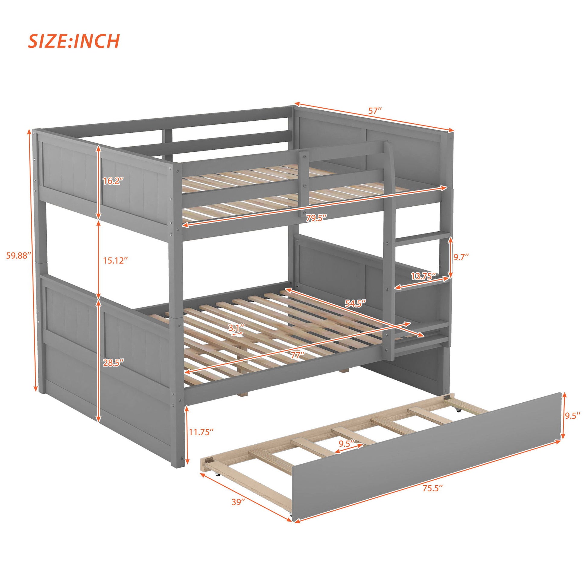 Bunk Bed With Twin Size Trundle - The Sleep Loft - Online Mattress Showroom NYC