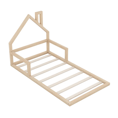 Floor Bed With House Shaped Headboard - The Sleep Loft - Online Mattress Showroom NYC