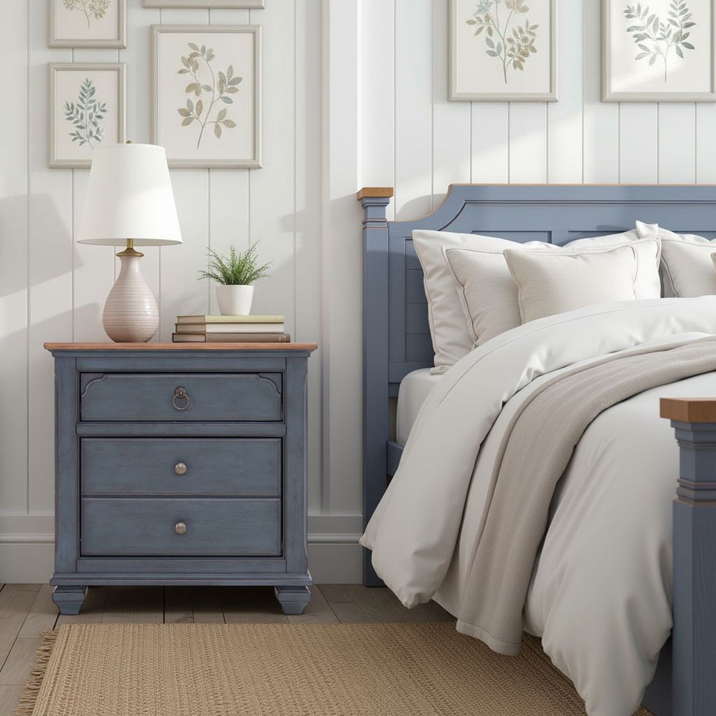 Nightstand - Blue - The Sleep Loft - Online Mattress Showroom NYC