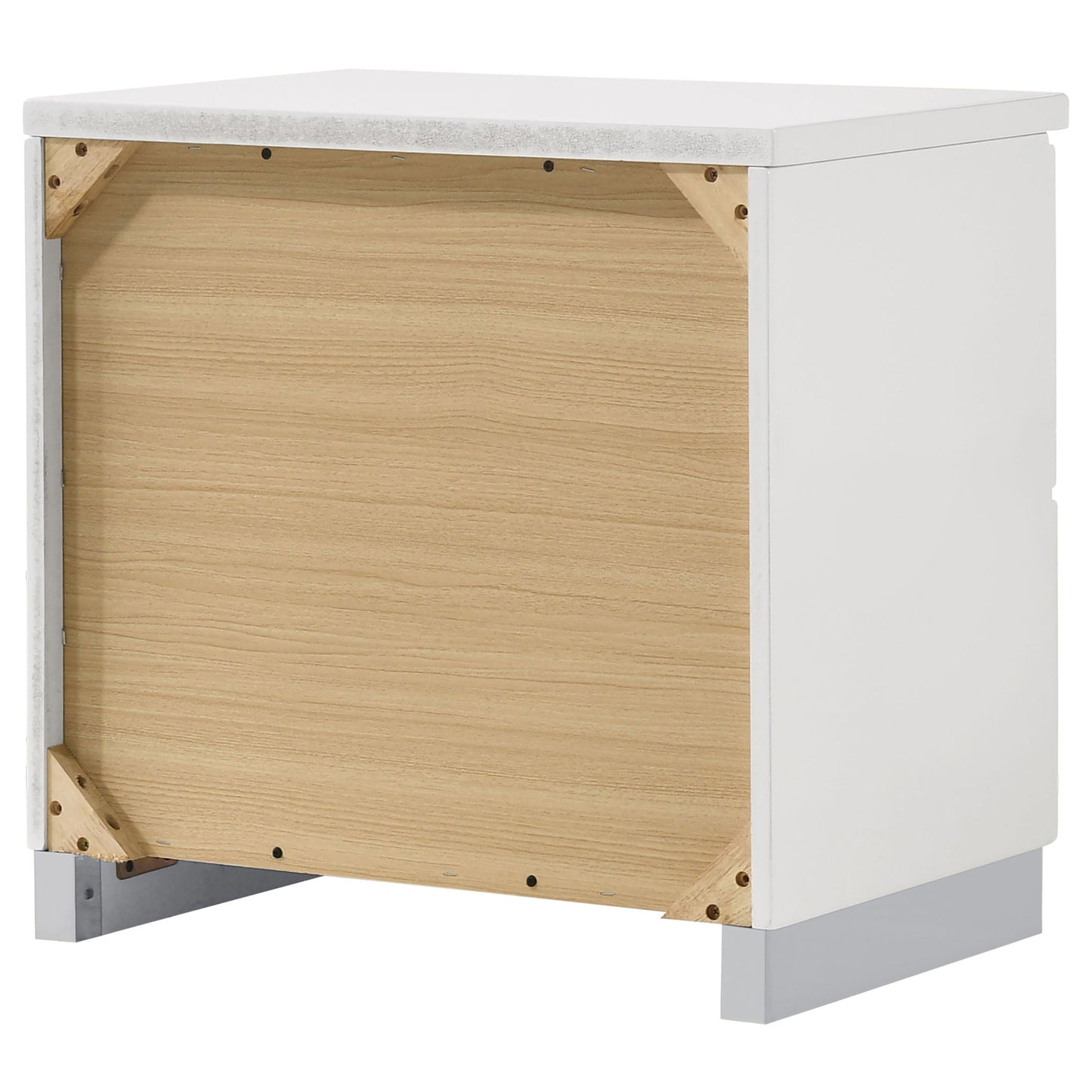 Dulcey - 2 Drawer Nightstand - Gloss White - The Sleep Loft - Online Mattress Showroom NYC