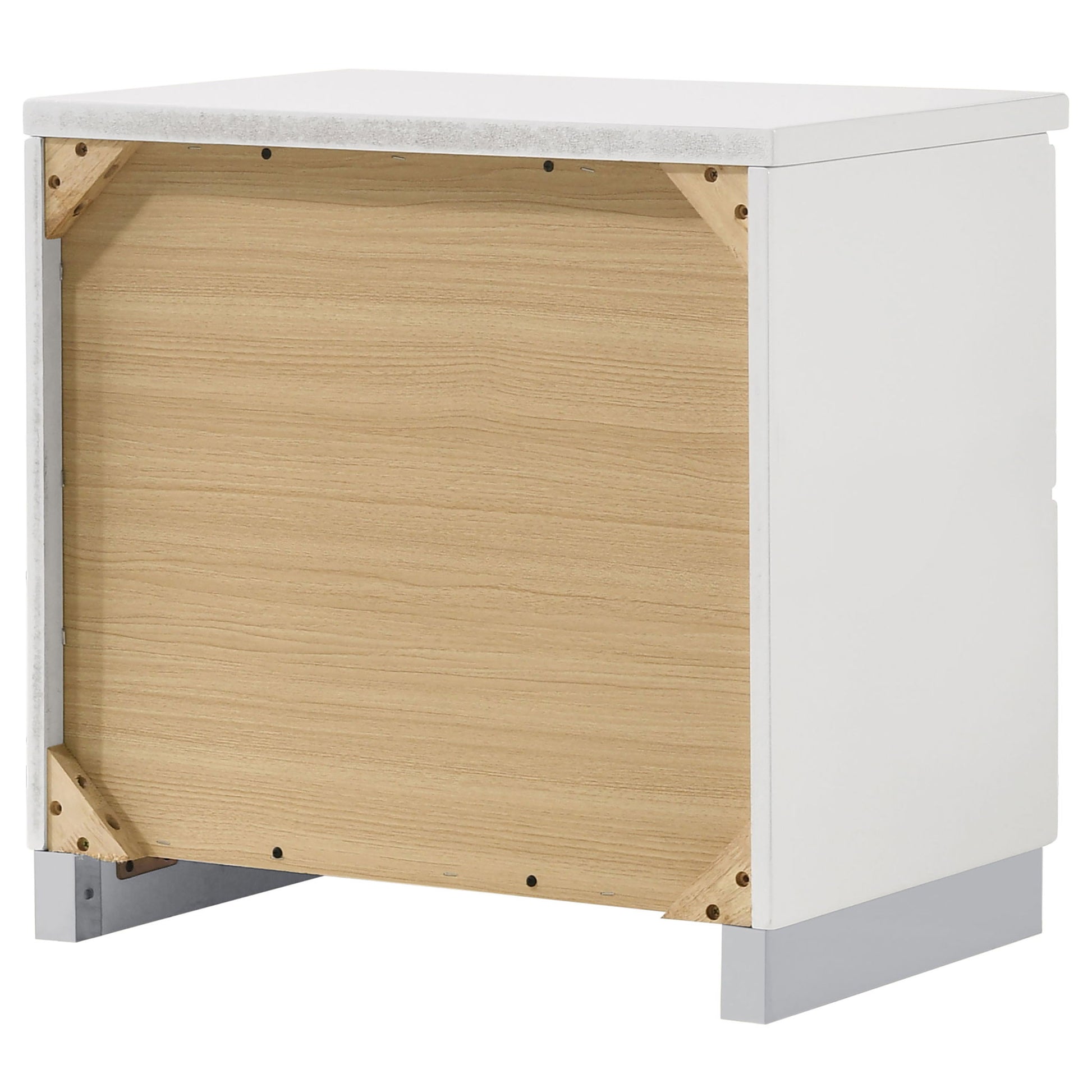 Dulcey - 2 Drawer Nightstand - Gloss White - The Sleep Loft - Online Mattress Showroom NYC