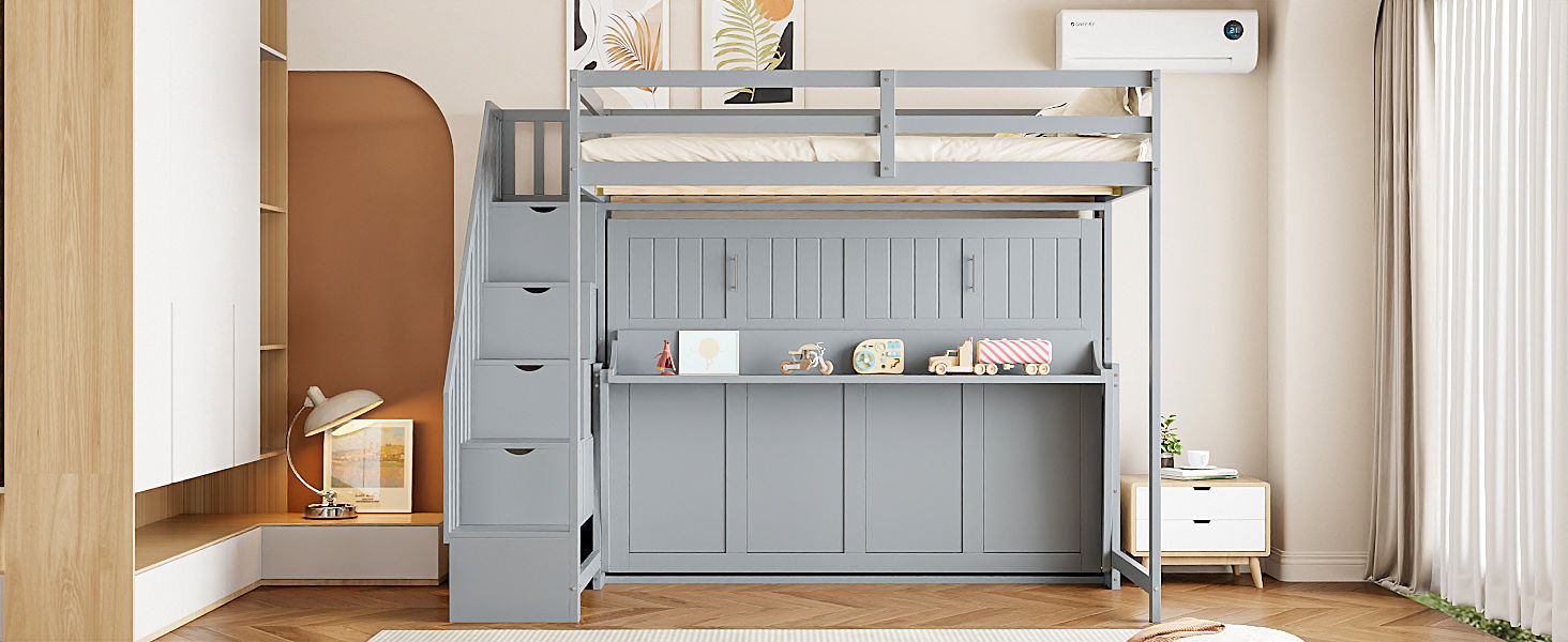 Murphy Bed With Smart Hydraulic System And Desk Design - The Sleep Loft - Online Mattress Showroom NYC