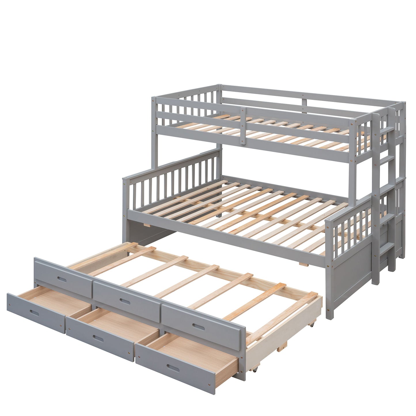 Bunk Bed With Twin Size Trundle And Drawers - The Sleep Loft - Online Mattress Showroom NYC