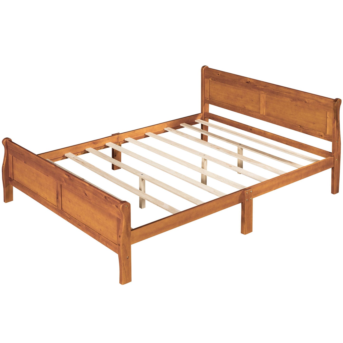 Platform Bed Frame Mattress Foundation Sleigh Bed With Headboard / Footboard / Wood Slat Suppor - The Sleep Loft - Online Mattress Showroom NYC
