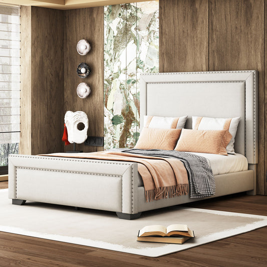 Upholstered Bed With Slats Support, No Box Spring Needed - The Sleep Loft - Online Mattress Showroom NYC