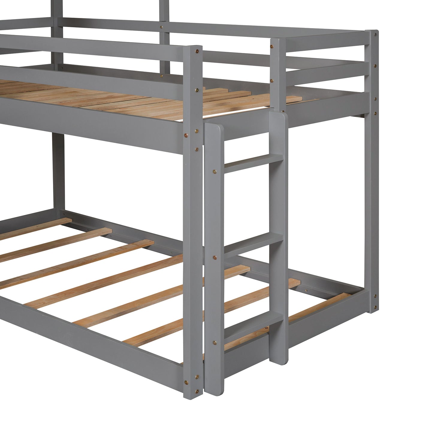 Bunk Bed Wood Bed & Roof, Window, Guardrail, Ladder - The Sleep Loft - Online Mattress Showroom NYC