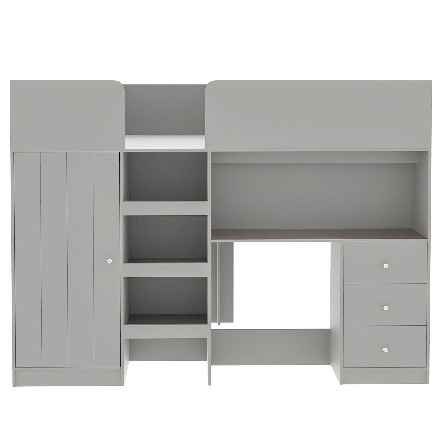 Loft Bed With Built In Wardrobe, Desk, Shelves, And Drawers - The Sleep Loft - Online Mattress Showroom NYC