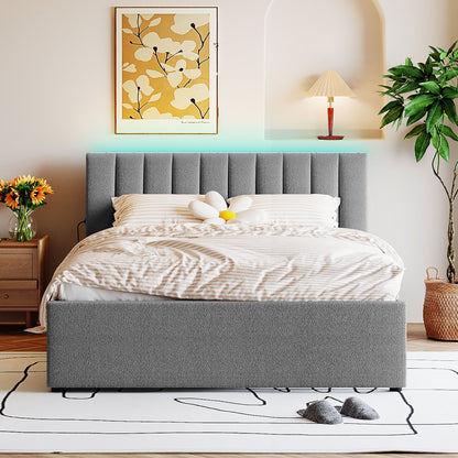 Upholstered Platform Bed With Trundle - The Sleep Loft - Online Mattress Showroom NYC
