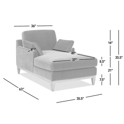 Pasadena - Modern Farmhouse Chaise Lounge Chair - Olive Green - The Sleep Loft - Online Mattress Showroom NYC