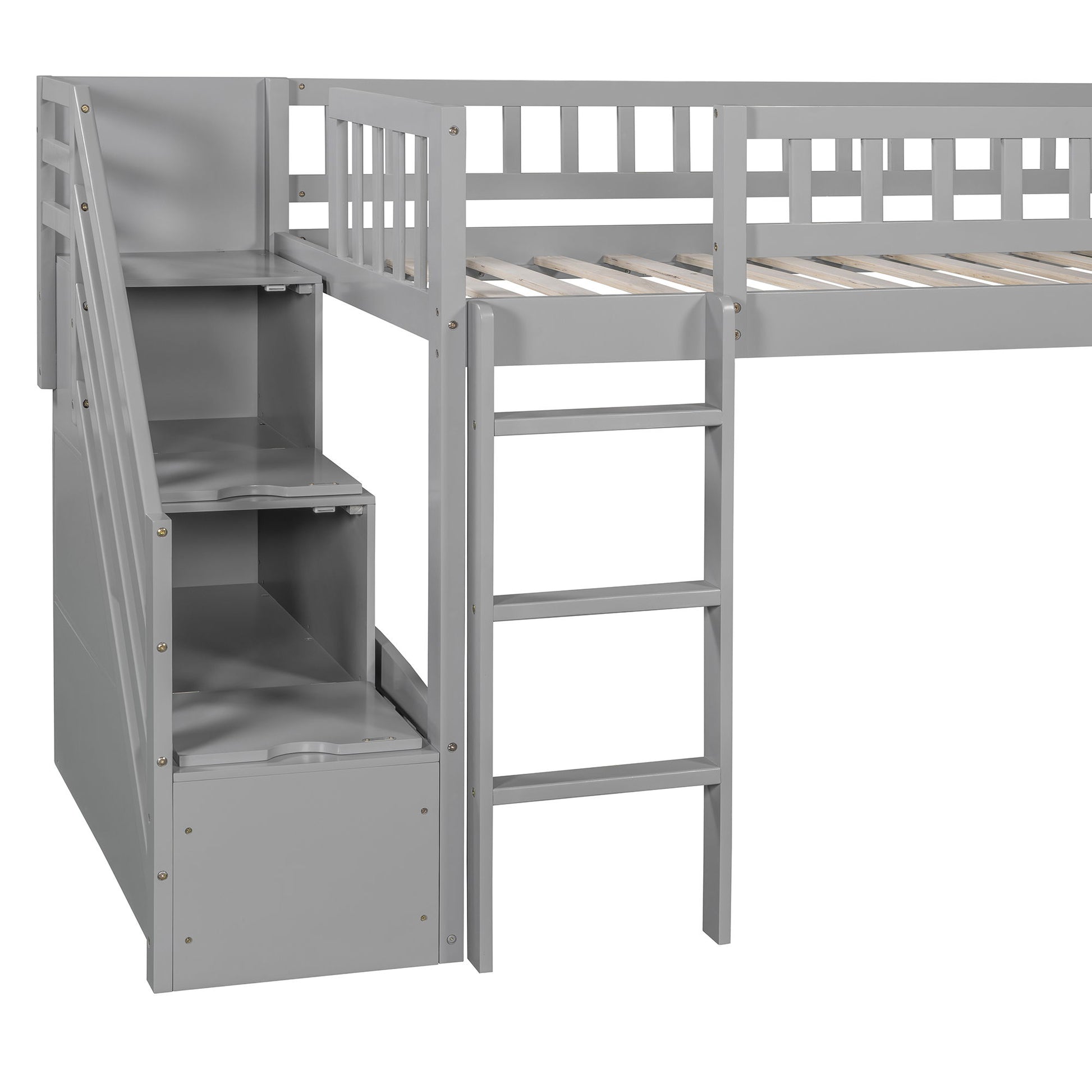 Loft Stairway Bed With 2 Drawers, Convertible Ladder And Slide - The Sleep Loft - Online Mattress Showroom NYC