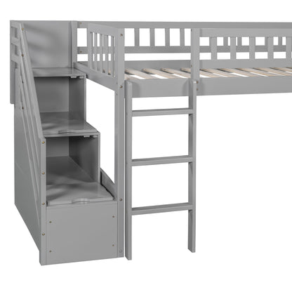 Loft Stairway Bed With 2 Drawers, Convertible Ladder And Slide - The Sleep Loft - Online Mattress Showroom NYC