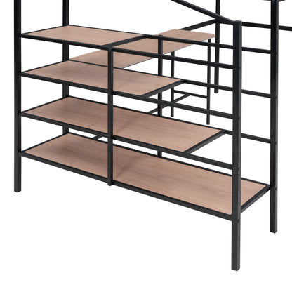 Loft Bed With Desk And Lateral Storage Ladder - The Sleep Loft - Online Mattress Showroom NYC