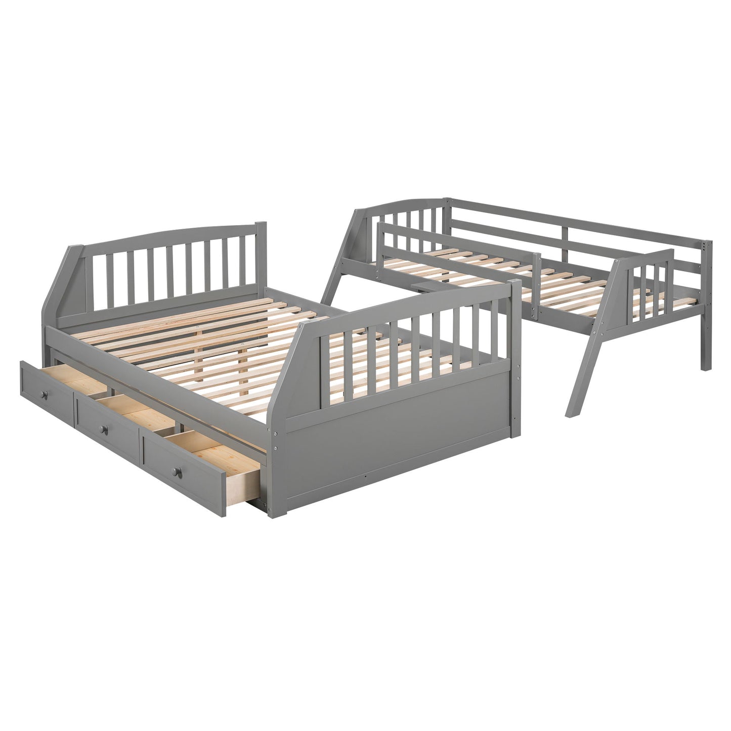 Bunk Bed With Drawers, Ladder And Storage Staircase - The Sleep Loft - Online Mattress Showroom NYC