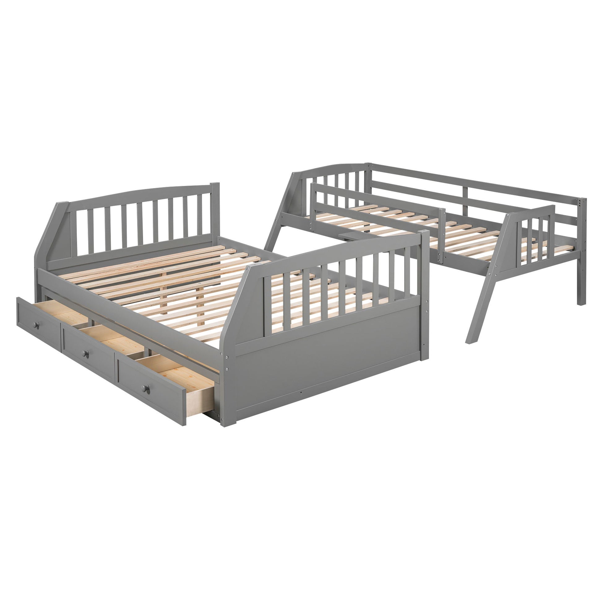 Bunk Bed With Drawers, Ladder And Storage Staircase - The Sleep Loft - Online Mattress Showroom NYC