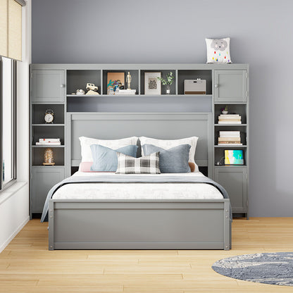 Bed With All In One Cabinet, Shelf And Sockets, Twin Long Trundle - The Sleep Loft - Online Mattress Showroom NYC
