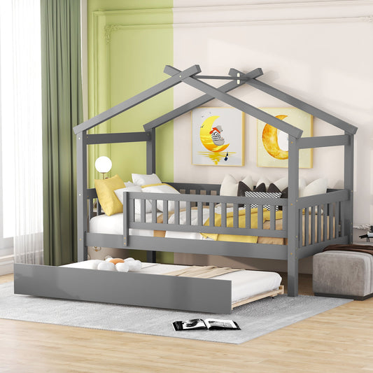 Creativity House Bed With Twin Size Trundle - The Sleep Loft - Online Mattress Showroom NYC