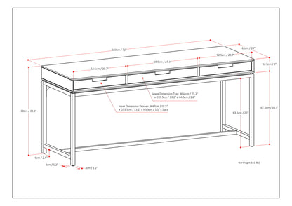 Banting - Mid Century Handcrafted Wide Desk - The Sleep Loft - Online Mattress Showroom NYC