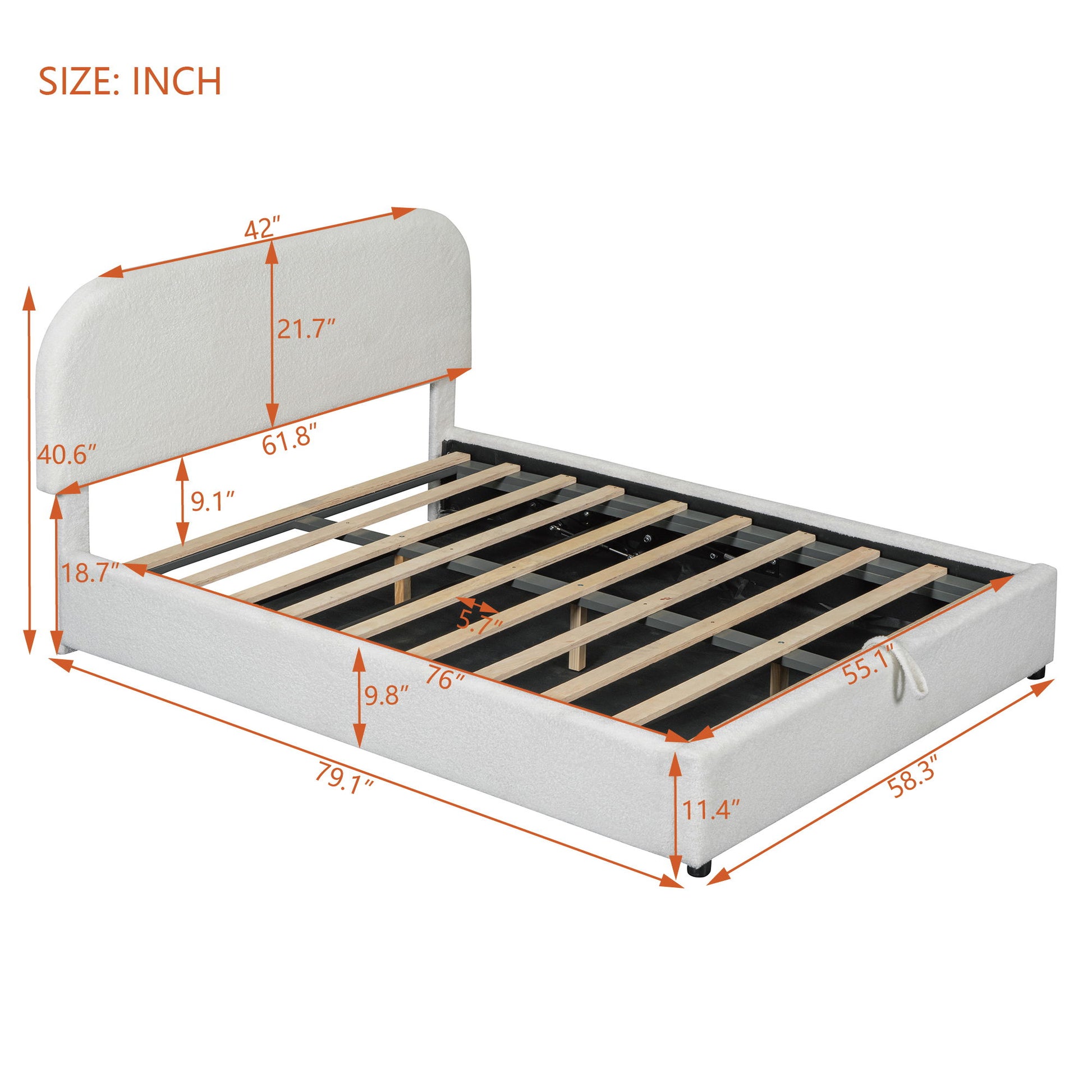 Upholstered Platform Bed With Hydraulic Storage System - The Sleep Loft - Online Mattress Showroom NYC