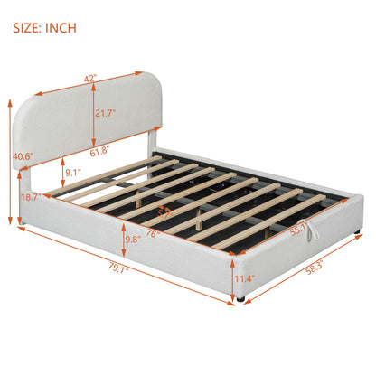 Upholstered Platform Bed With Hydraulic Storage System - The Sleep Loft - Online Mattress Showroom NYC