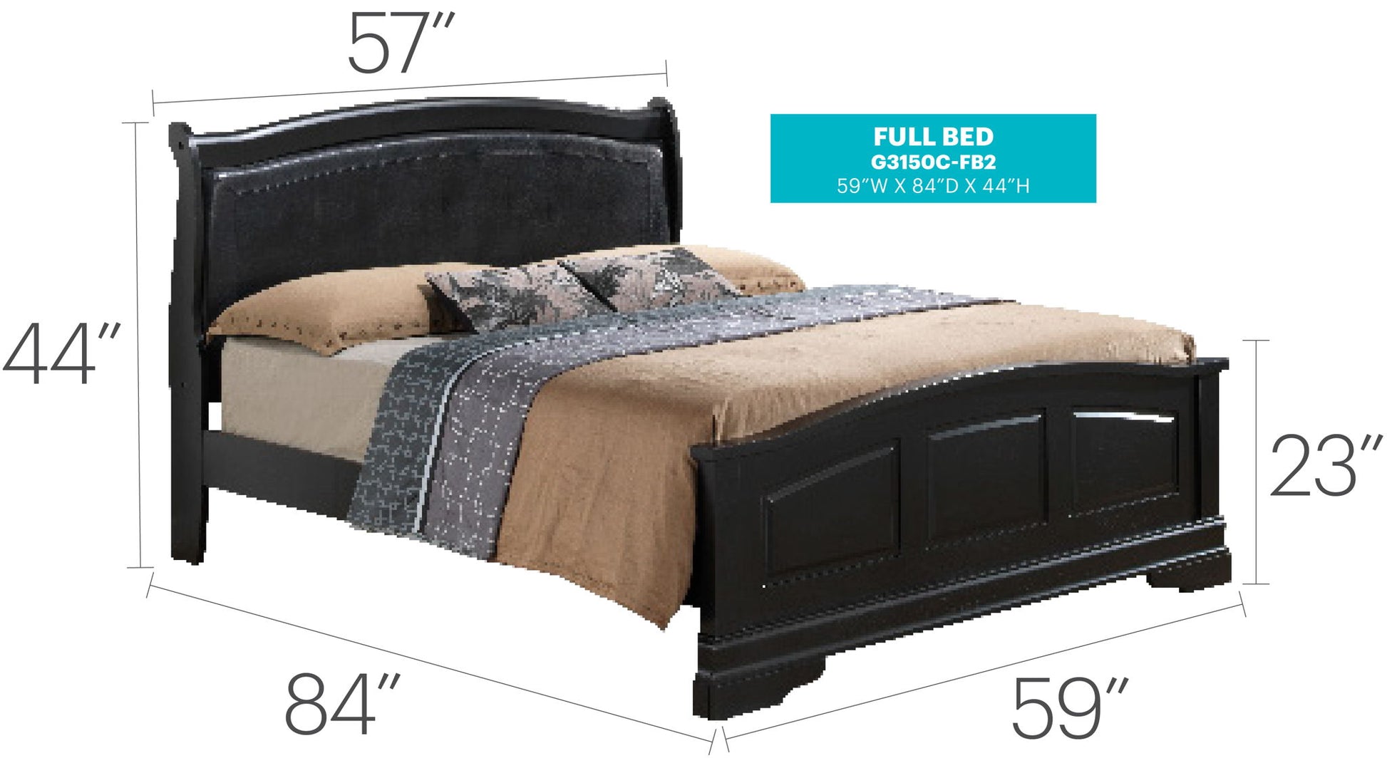 Panel Sleigh Bed Elegantly Crafted - The Sleep Loft - Online Mattress Showroom NYC