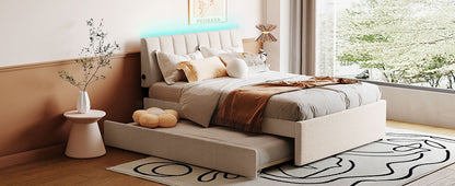 Upholstered Platform Bed With Trundle - The Sleep Loft - Online Mattress Showroom NYC