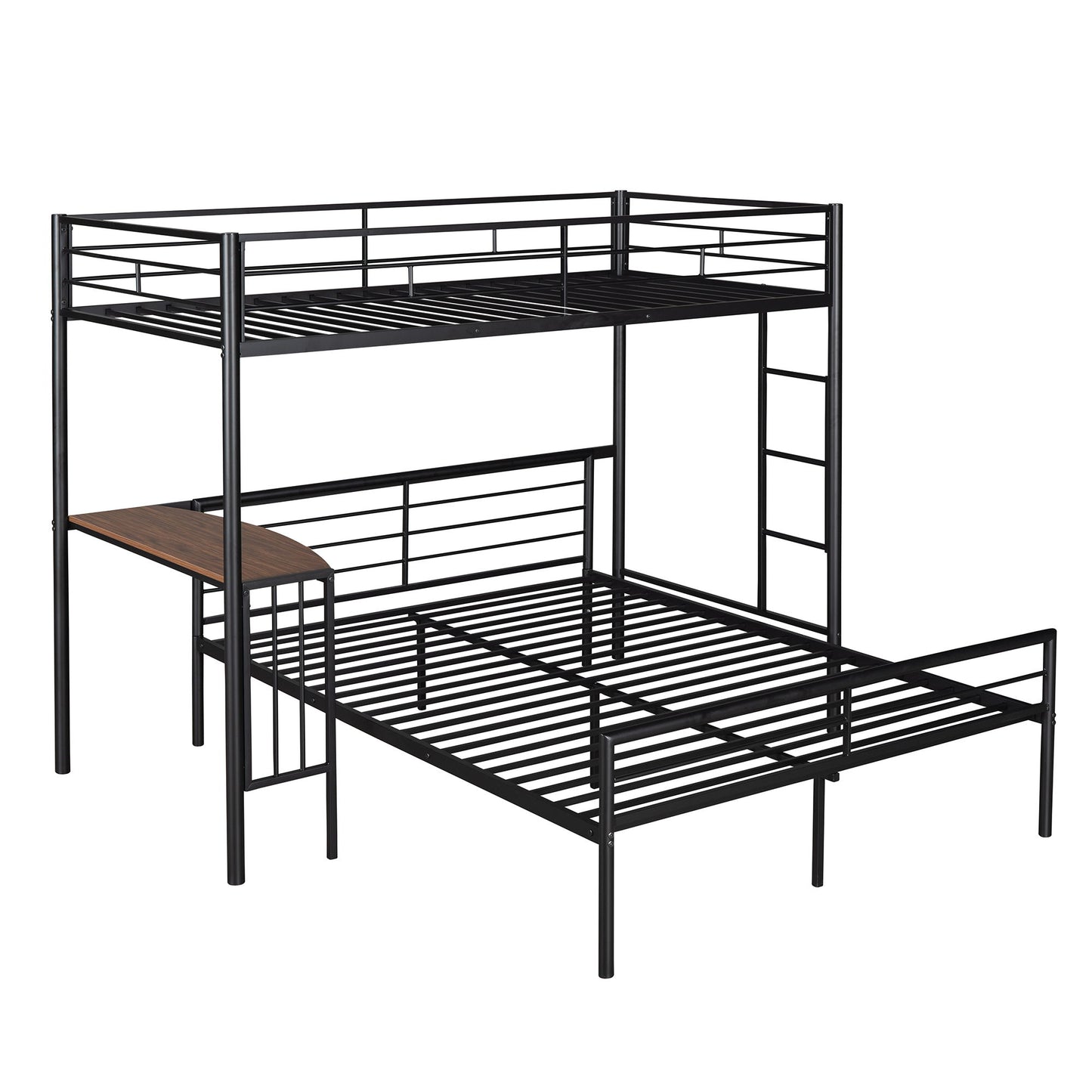 Bunk Bed With Desk, Ladder And Quality Slats For Bedroom - The Sleep Loft - Online Mattress Showroom NYC