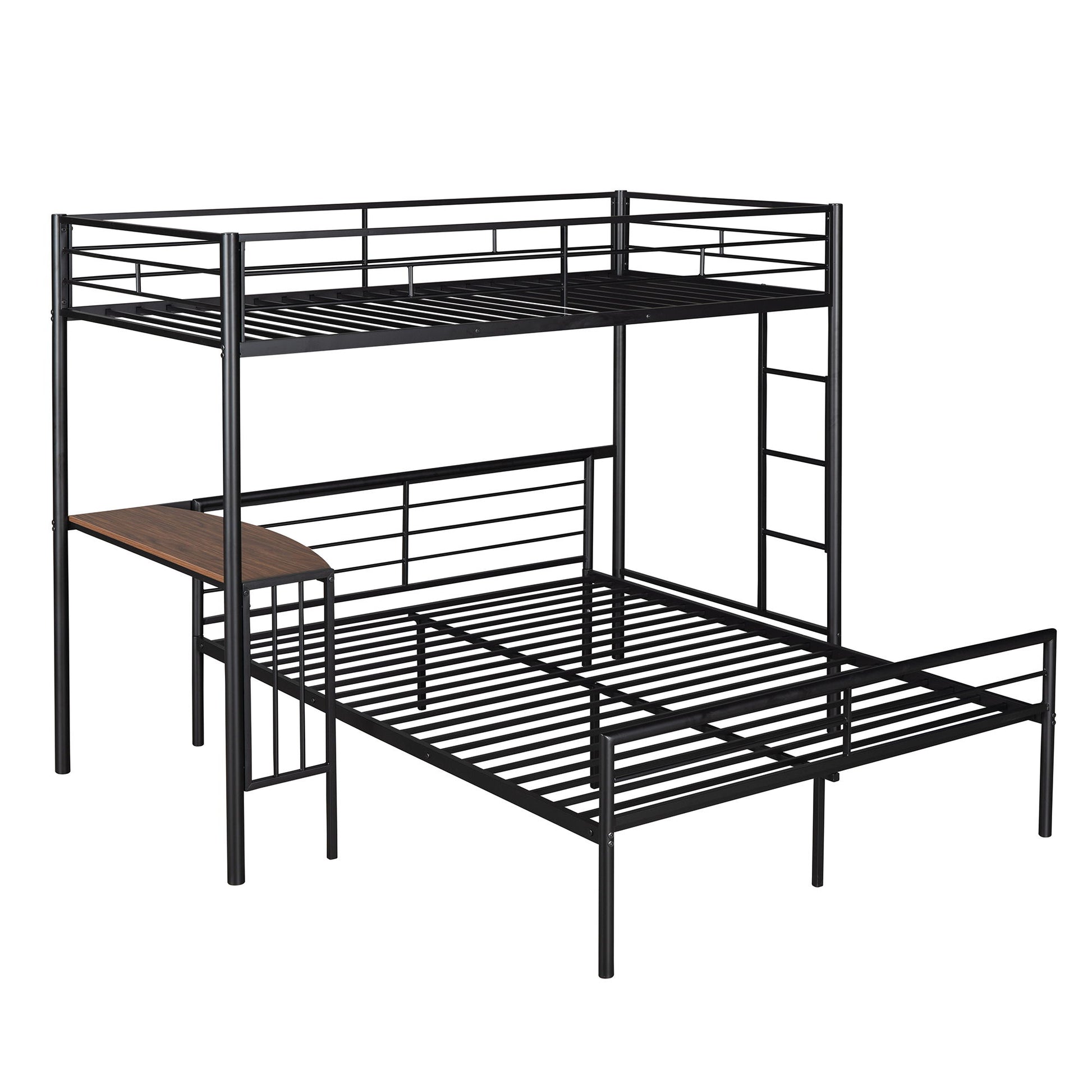 Bunk Bed With Desk, Ladder And Quality Slats For Bedroom - The Sleep Loft - Online Mattress Showroom NYC