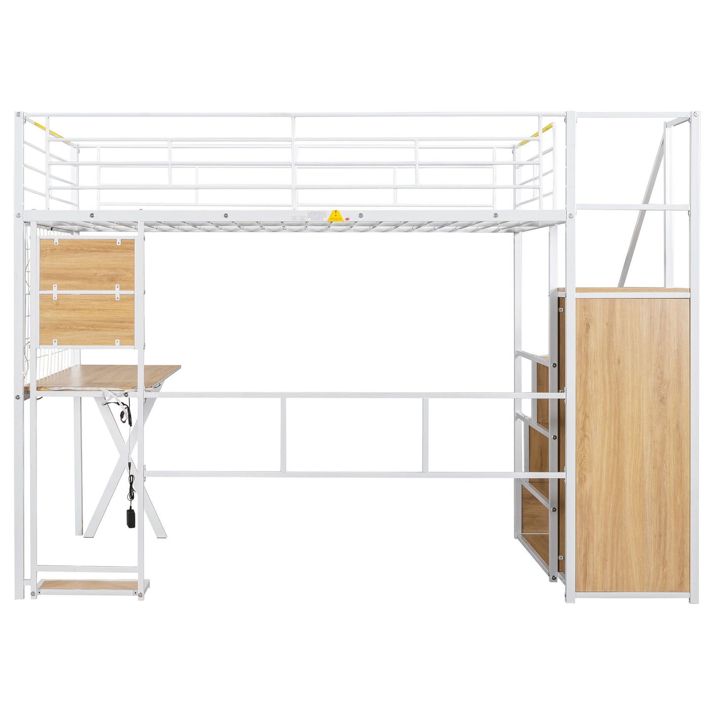 Loft Bed With Built In Work Station, Wardrobe, Storage Staircase And LED - The Sleep Loft - Online Mattress Showroom NYC