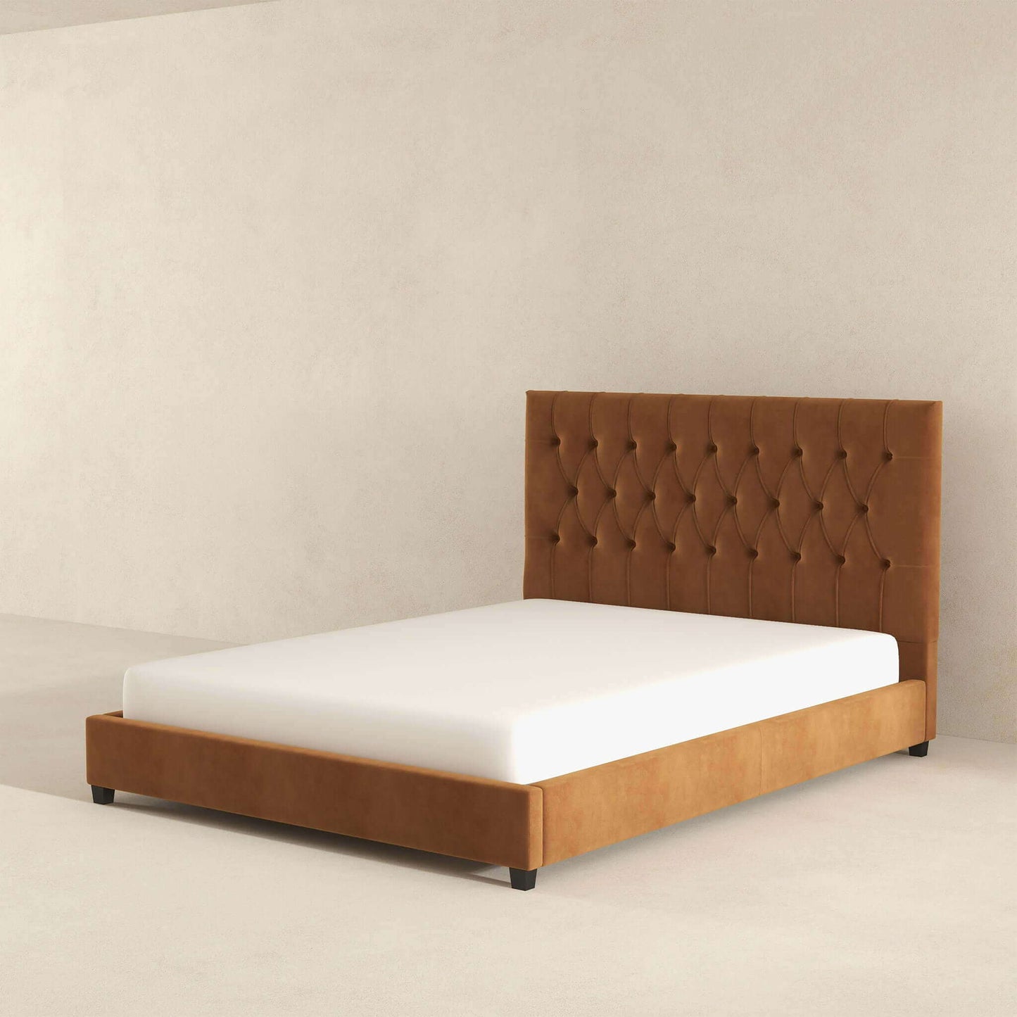 Donald - Mid-Century Modern Upholstered Platform Bed - The Sleep Loft - Online Mattress Showroom NYC