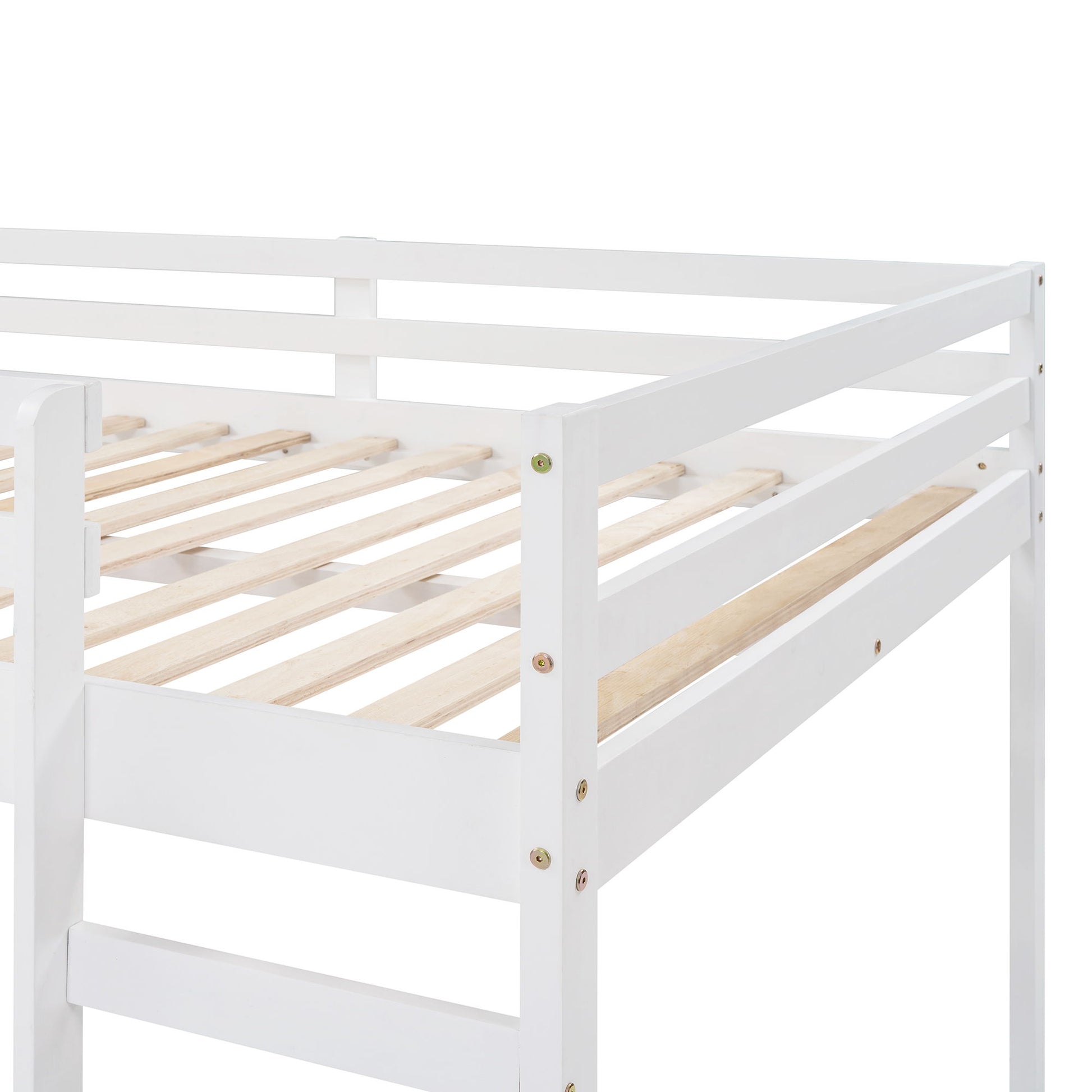 Full Loft Bed With Slide, Multifunctional Design - White - The Sleep Loft - Online Mattress Showroom NYC